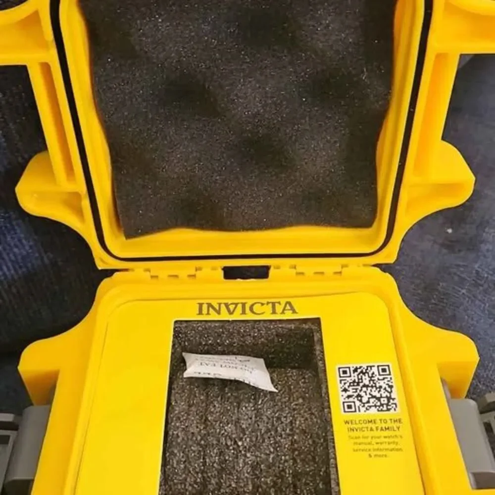 Invicta Yellow Dive Case Watch Box Single Slot Storage